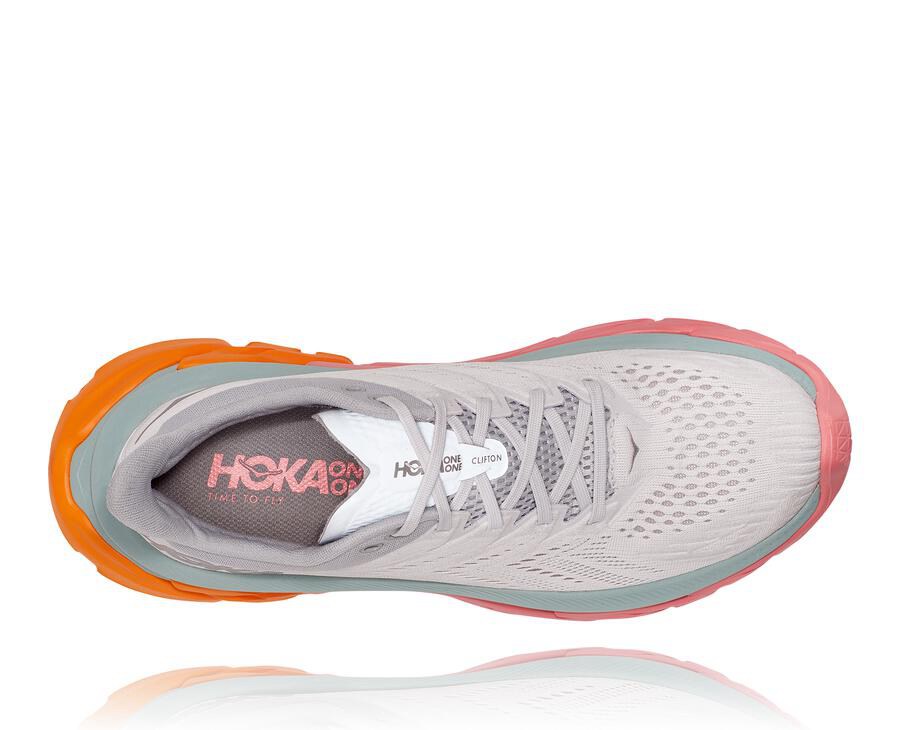 Hoka One One Running Shoes Mens White - Clifton Edge - 09582FQAU